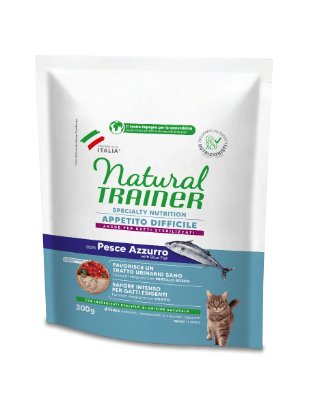 Trainer Natural Gatto  Exigent Pesce Azzutto gr 300 . Cibo Secco Per Gatti