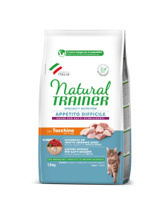 Natural Trainer  Gatto Appetito Difficile Tacchino  Kg 1,5. Alimento Per Gatti