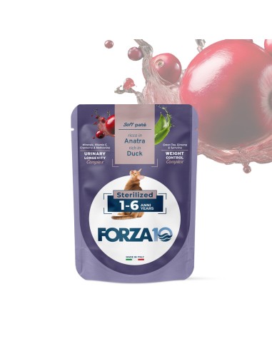 FORZA 10 Botanicat Sterilized Soft Patè Anatra gr.80.Cibo Umido Per Gatti