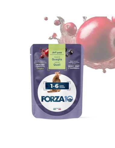 FORZA 10 Botanicat Soft Patè Quaglia gr.80.Cibo umido Per Gatti .