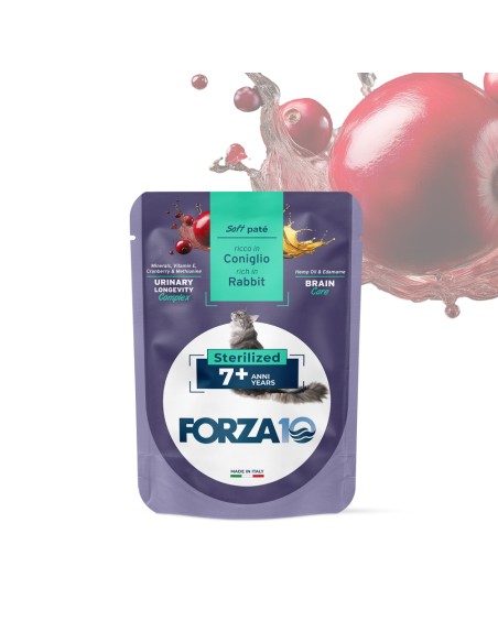 FORZA 10 Botanicat 7+Sterilized Soft Patè Coniglio gr.80.Cibo umido Per Gatti .