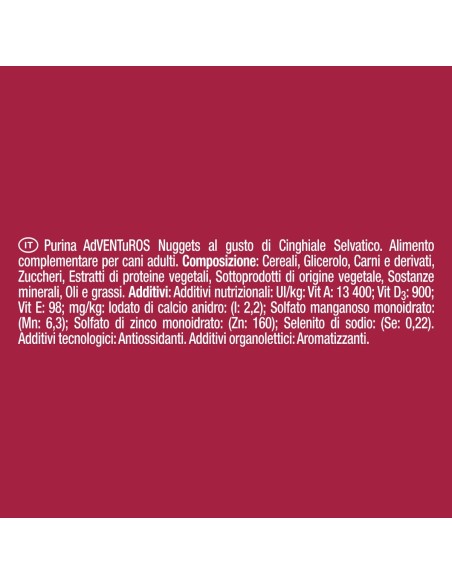 Purina Adventuros Nuggets Cinghiale gr.90. Snack per cani .