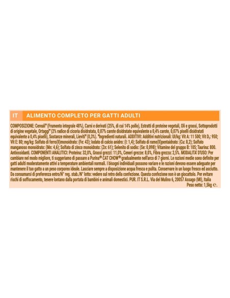 Purina Cat Chow Adult Pollo kg 10. Cibo Secco Per Gatti