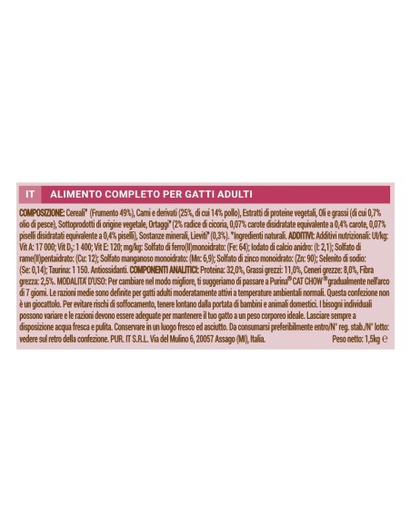 Purina Cat Chow Urinary kg.1,5 . Cibo Secco Per Gatti