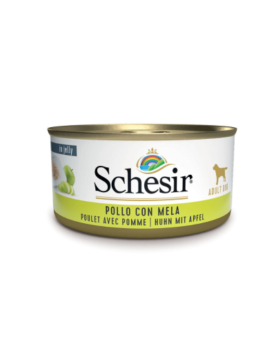 Schesir Dog Pollo e Mela gr 150. Cibo Umido Per Cani