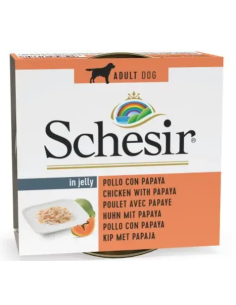 Schesir Dog Pollo E Papaya gr 150. Cibo Umido per Cani .