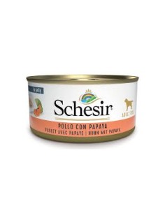 Schesir Dog Pollo E Papaya gr 150. Cibo Umido per Cani . 2