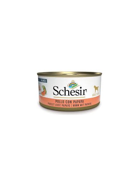 Schesir Dog Pollo E Papaya gr 150. Cibo Umido per Cani .
