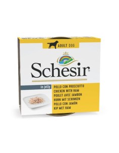 Schesir Dog Pollo Con Prosciutto gr 150. Cibo Umido per cani .