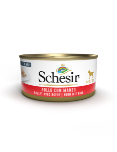 Schesir Dog Pollo / Manzo gr 150. Cibo Umido Per Cani .