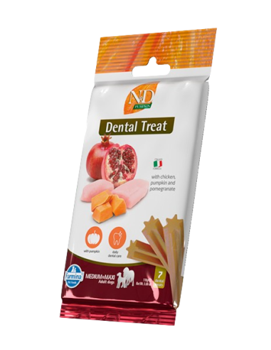 N&D Treats Dog Pumpkin Dental Treats Pollo Melograno Medium /Maxi gr 110. Snack per Cani