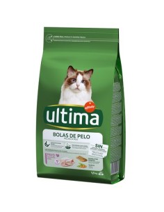 Ultima cat Hairball kg 1,5. Cibo Secco Per Gatti
