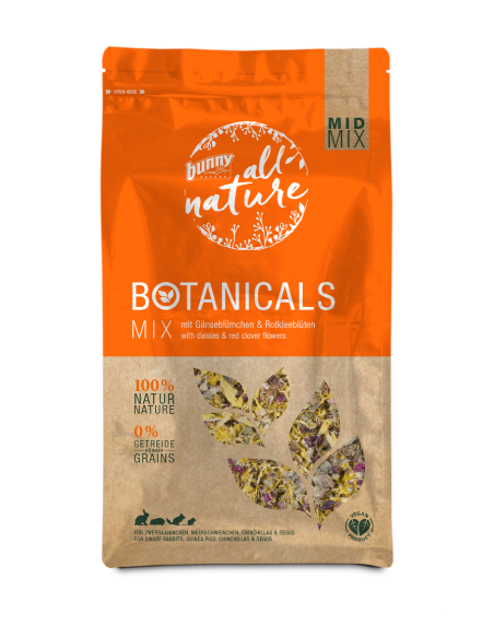 Bunny Botanicals  Mid Mix con Margherite e Fiori di Trifoglio Gr.120. Mangime per Roditori