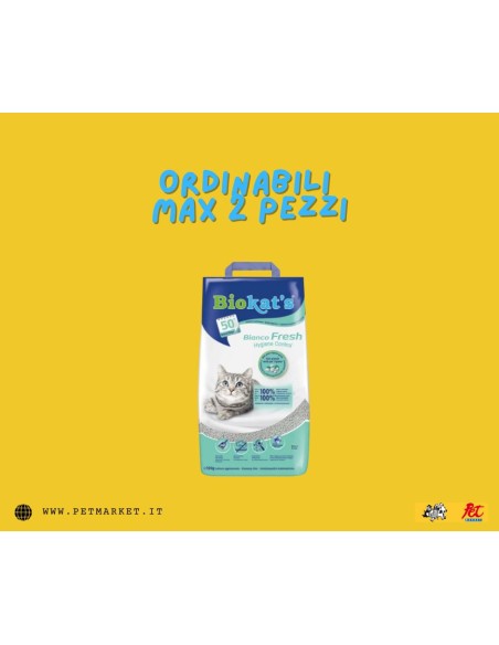 Biokat's Bianco Fresh kg 10. Lettiere per gatti .
