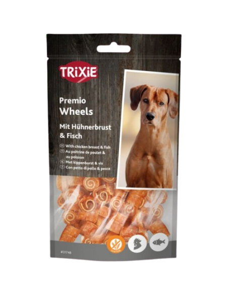 Premio Fish Chicken Whells gr75. Snack per cani.