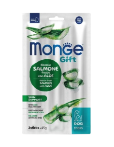 Monge Gift Dog Skin Support Salmone Fresco con Aloe gr.45.SnacK Per Cani . 2
