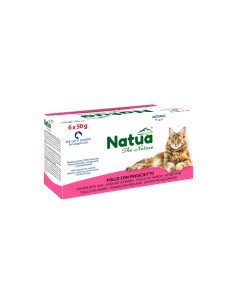 Natua Multipack Pollo con Prosciutto 6x50gr.in Jelly. Cibo Umido Per Gatti.