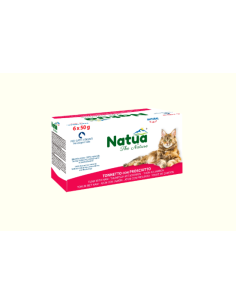 Natua Multipack Tonnetto con Prosciutto 6x50gr.in Jelly. Cibo Umido Per Gatti.