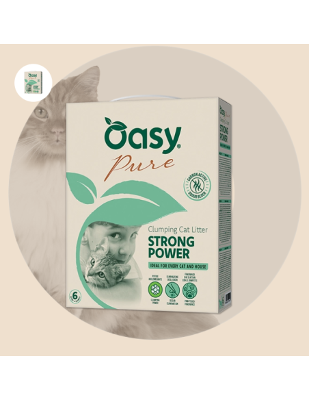 Oasy Lettiera Minerali Pure Strong Power lt.6.Lettiera per gatti
