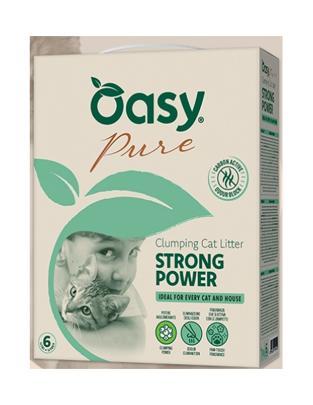 Oasy Lettiera Minerali Pure Strong Power lt.6.Lettiera per gatti