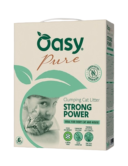 Oasy Lettiera Minerali Pure Strong Power lt.6.Lettiera per gatti