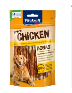 Vitakraft Snack Cane Bonas Bastoncini Con Pollo gr.80.Snack per cani