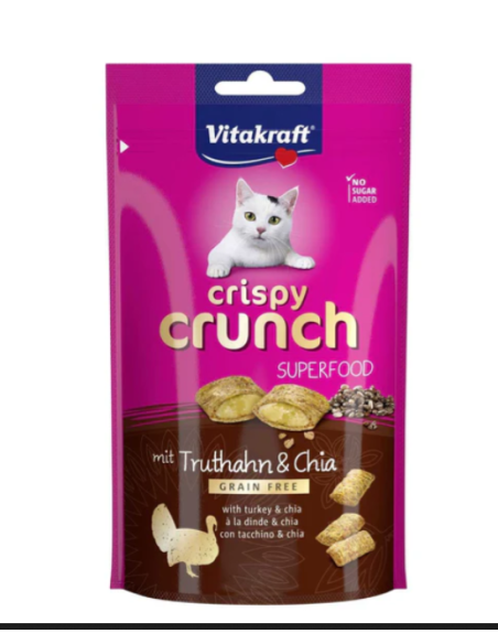 Vitakraft Cat crispy crunch Superfood tacchino  gr.60. Snack Per Gatti