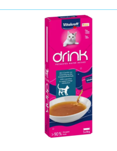 Vitakraft Cat Drink Salmone + Carnitina 5pz x 30gr.Snack per Gatti