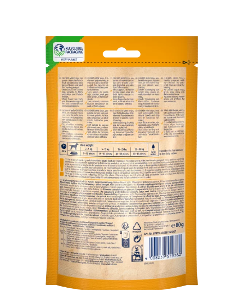 Vitakraft Snack Cane pure Chicken Mini Strips gr.80. Snack per cani