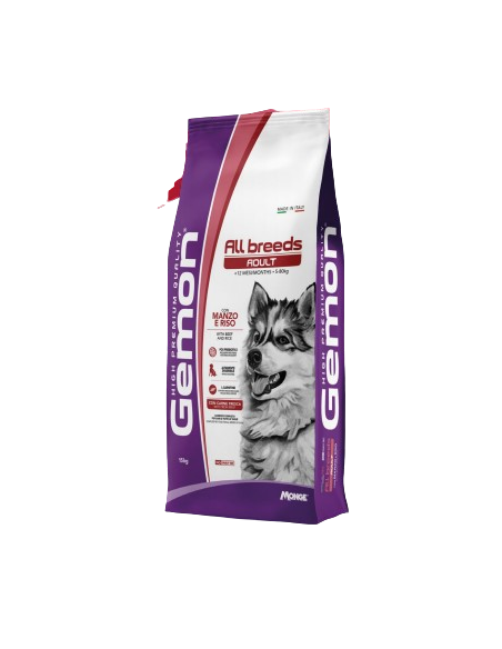 Gemon All Breed Adult manzo e Riso kg 15. Crocchette per cani