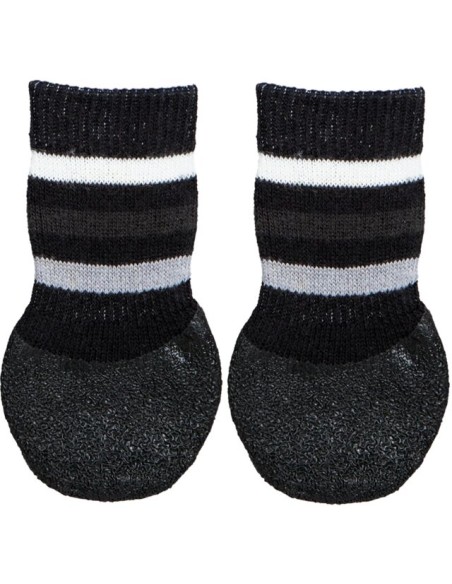 Calze antiscivolo misura large colore nero. Abbigliamento.
