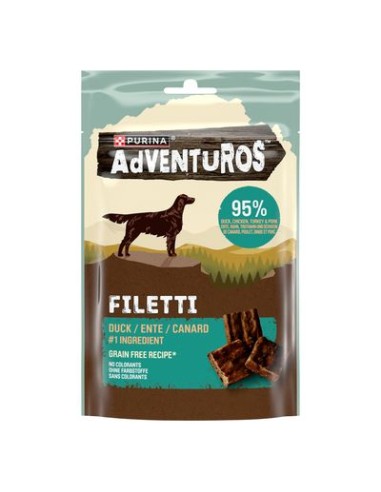 Purina Adventuros Filetti Anatra Gr.70. Snack per cani