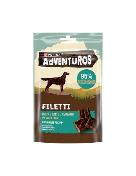 Purina Adventuros Filetti Anatra Gr.70. Snack per cani