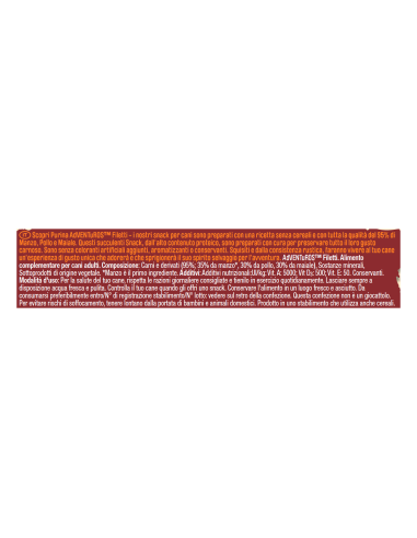 Purina Adventuros Filetti Manzo Gr.70. Snack per cani.