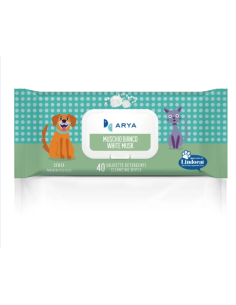 Salviette Arya Muschio Bianco 40 pezzi. Igienici per cani. 2