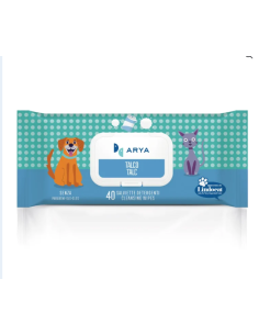 Salviette detergenti Talco Al profumo di Talco 40 pezzi. Igienici per cani e Gatti
