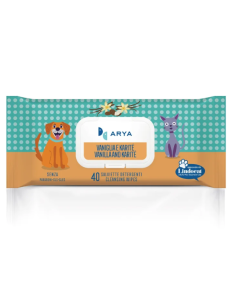 Salviette Arya  Vaniglia e Karitè 40 pezzi. Igienici per cani e gatti .