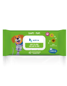 Salviette Arya  per Zampe Delicate 40 pezzi. Igienici per cani e gatti 2