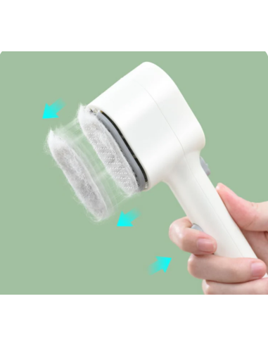 Toby pet spazzola con lampada di Wood Uv autopulente e massaggiante. Toelettatura.