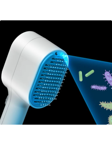 Toby pet spazzola con lampada di Wood Uv autopulente e massaggiante. Toelettatura.