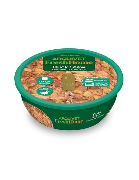 Arquivet Fresh Home Duck Stew 280 gr . Cibo Umido Per Cani .