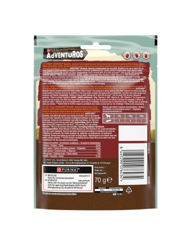 Purina Adevnturos Meatballs Manzo Gr.70. Snack per cani .