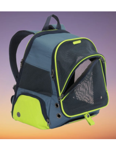 Zainetto Bicolore Blu Giallo 34x22x42 cm . Trasporto per cani. 2