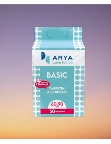 Tappetini Arya Basic 60x90 cm 50 pezzi. Igienici per cani .