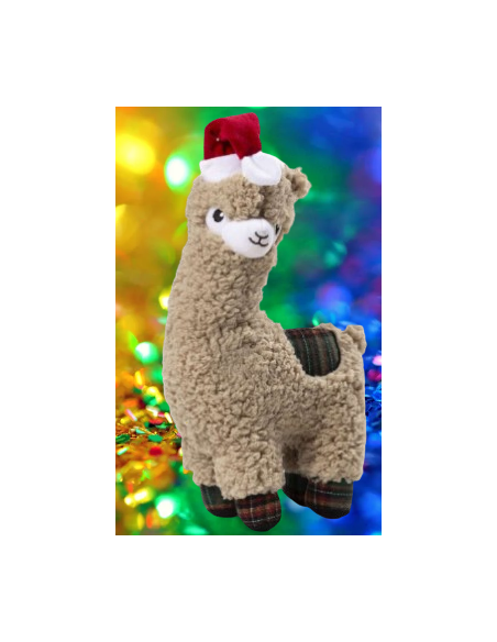 Alpaca Peluche cm 30 Natalizio. Giochi per cani