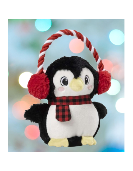 Pinguino Chilly Peluche cm 28 Natalizio. Giochi Per Cani