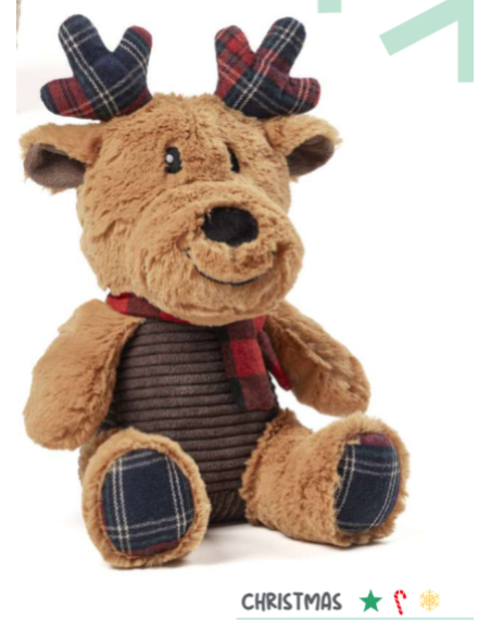 Renna Blitzen peluche cm 26 Natale . Giochi per cani