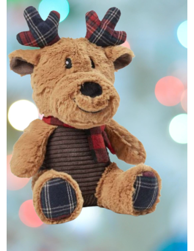 Renna Blitzen peluche cm 26 Natale . Giochi per cani