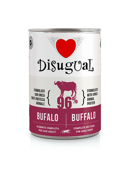 Disugual Umido Cane Bufalo 400 gr. Cibo Umido per Cani . Disugual Umido Cane Bufalo 400 gr. Cibo Umido per Cani .