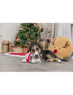 Cane Natalizio Con Suono Peluche . Giochi Per Cani . 2